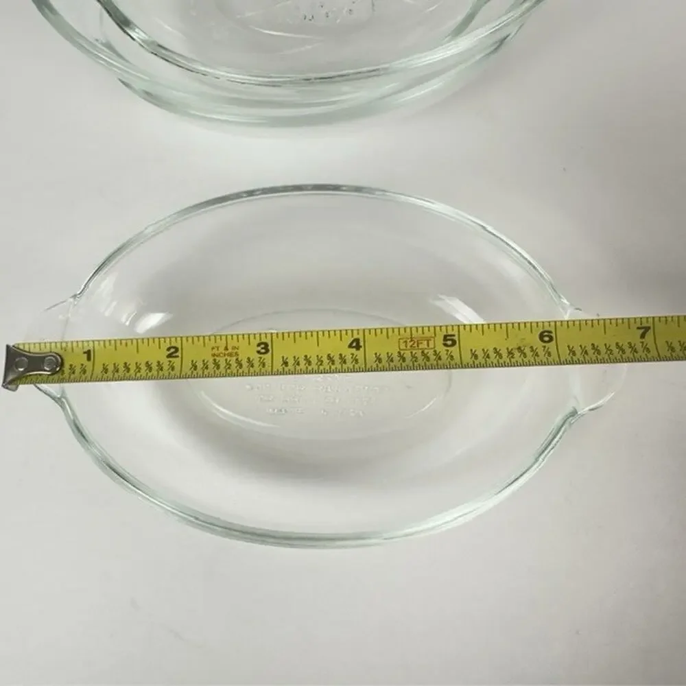 Pryex Oval Clear Glass Dish AuGratin Casserole set of 4, #B04, B05, B09, & B24